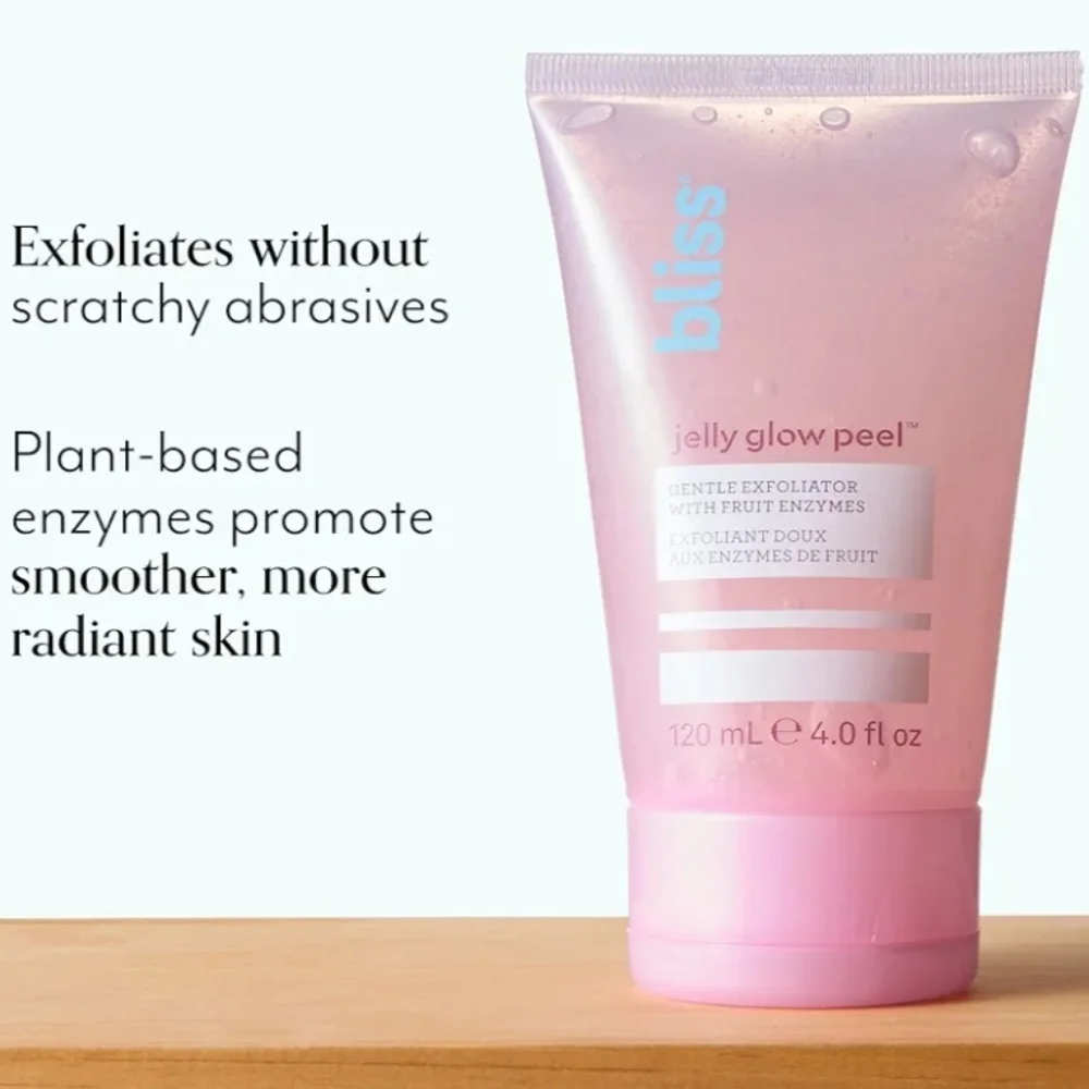 Bliss Jelly Glow Peel Gentle Exfoliator with Fruit Enzymes, 120ml New